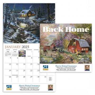 Back Home Appointment Wall Calendar - Stapled